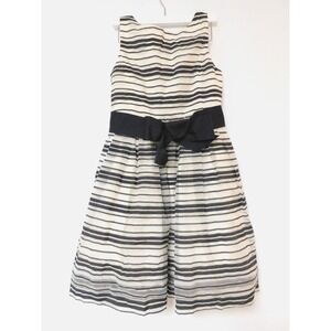 Polo Ralph Lauren  Girls Dress  Size 6X Cream/Black striped /dress   NWT